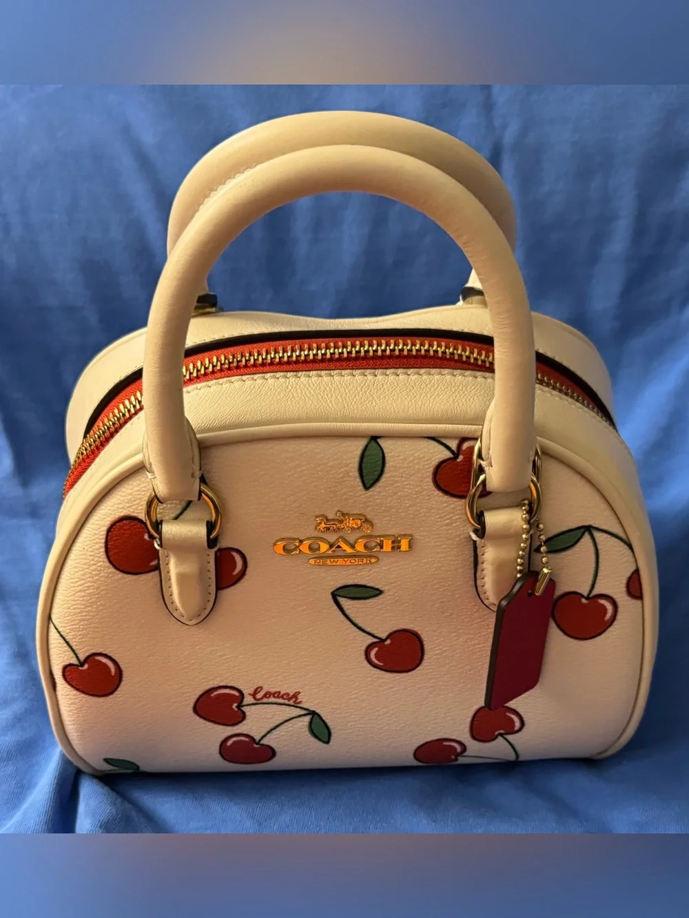Authentic Coach Cherry Mini Rowan Satchel Crossbody-Rare & HTF
